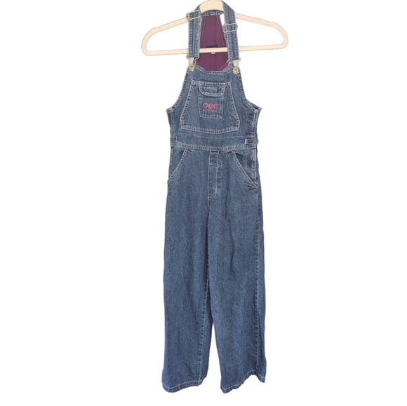 Vintage Guess Girls Overalls denim suspenders size medium - Picture 1 of 8